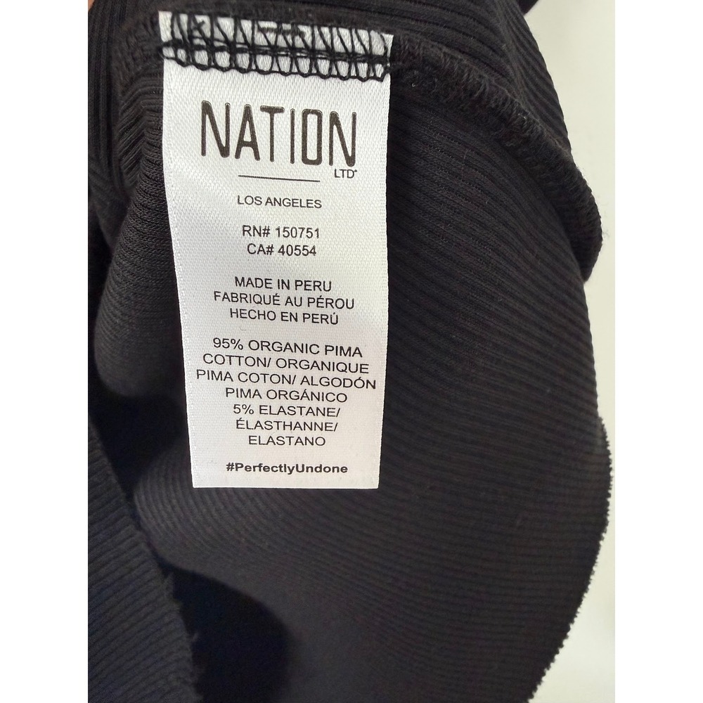 Nation LTD Irina Ribbed Ruffle Sleeve Tee - Picture 4 of 7